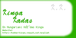 kinga kadas business card